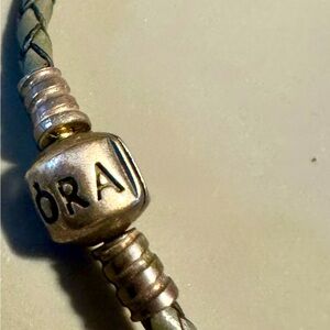 Pandora double leather bracelet